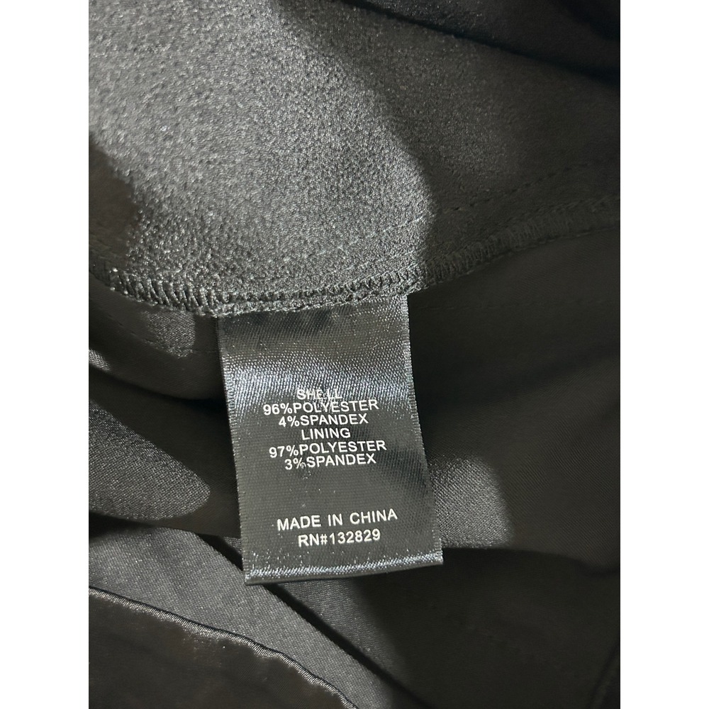 NBD XXS High Waisted Wide Leg Satin Trousers Black Formal Dress Pants Side Zip - Picture 4 of 13
